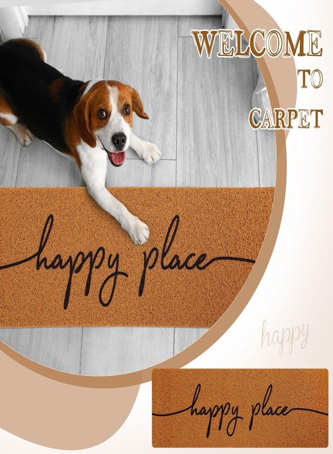 Ninehaoou سجادة باب طويلة من ناينهاو مقاس 48 بوصة × 16 بوصة، سجادة باب أمامية للمدخل الداخلي والخارجي، سجادة باب كبيرة مزخرفة، سجادة ترحيبية لمدخل المنزل الخارجي (مكان سعيد). - Image 3